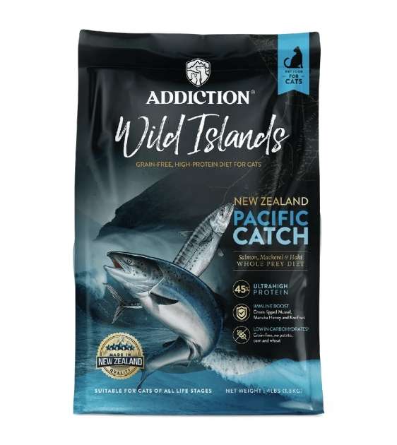 Addiction Wild Islands Pacific Catch Salmon & Mackerel High Protein Dry Cat Food