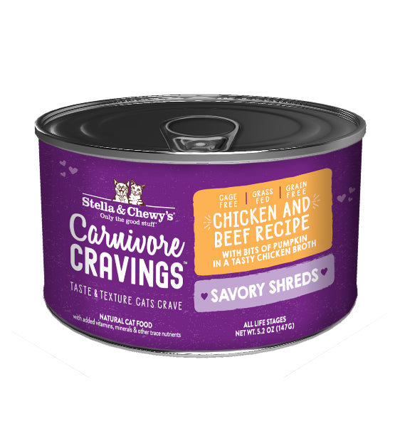 Stella & Chewy's Carnivore Cravings Savory Shreds Chicken & Beef Recipe in Chicken Broth