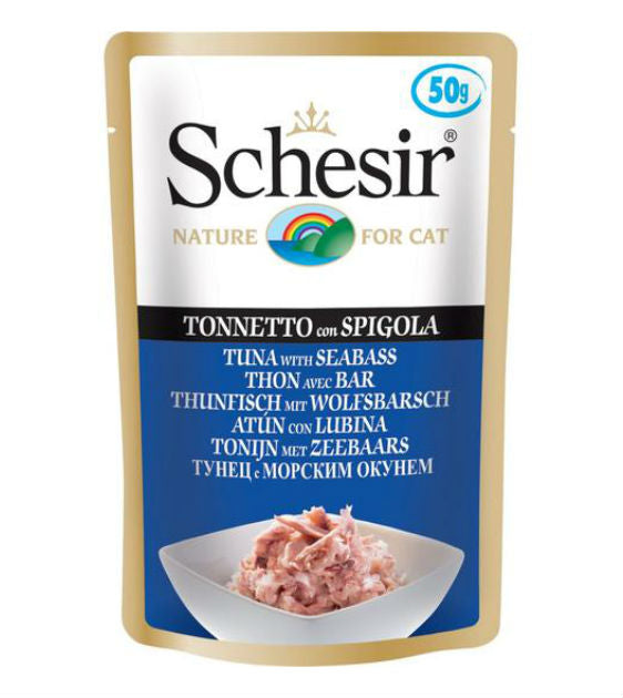 Schesir Tuna with Seabass Pouch Wet Cat Food