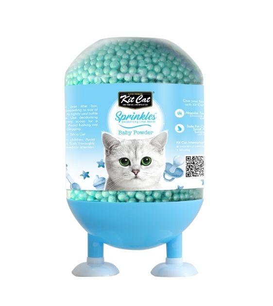 Kit Cat Sprinkles Deodorising Cat Litter Beads (Baby Powder)