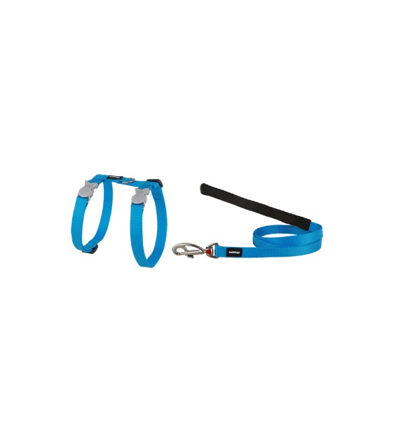 Red Dingo Classic Cat Harness and Lead (Turquoise)