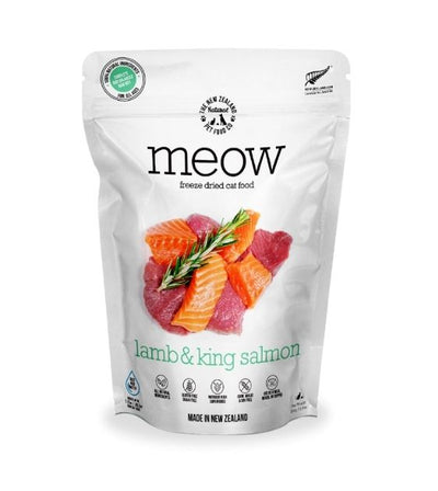 MEOW Freeze Dried Lamb & King Salmon Cat Food