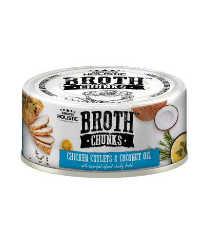 40% OFF: Absolute Holistic Broth Chunks (Chicken Cutlets & Coconut Oil) Wet Cat & Dog Food - Good Dog People™