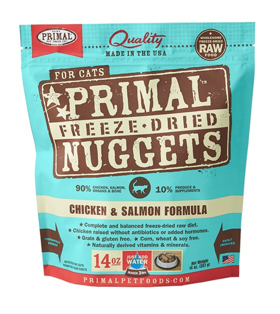 Primal Freeze Dried Nuggets Chicken and Salmon Formula Cat Food