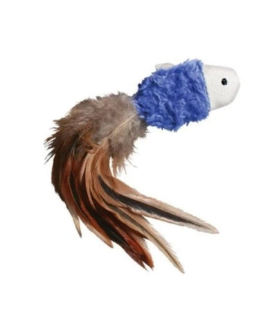 Kong Crinkle Fish With Feathers Cat Toy