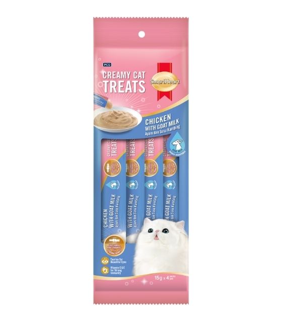 SmartHeart Cat Lick Chicken with Goat Milk Creamy Cat Treats