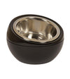 Hing Designs UK Made Non-Slip Stainless Steel Single Cat & Dog Bowl (Black)