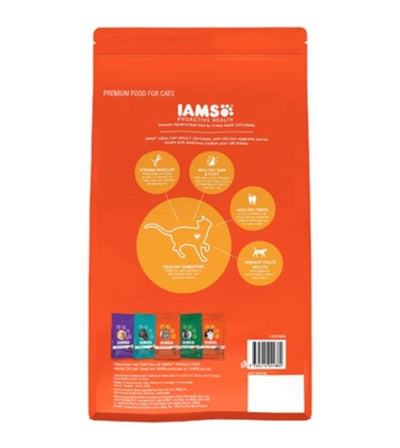 IAMS ProActive Health Healthy Adult Original with Chicken Dry Cat Food - Back