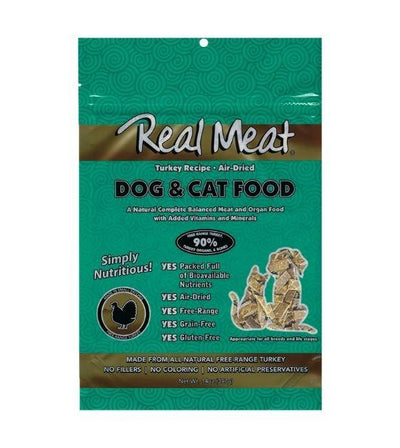 The Real Meat Air Dried Turkey Dog & Cat Food 14oz