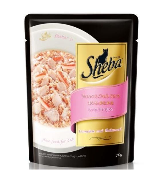 Sheba Tuna & Crabstick Pouch Wet Cat Food