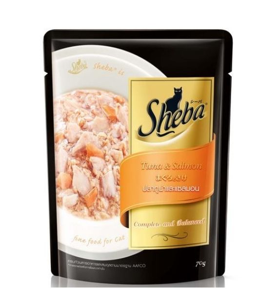 Sheba Tuna & Salmon Pouch Wet Cat Food