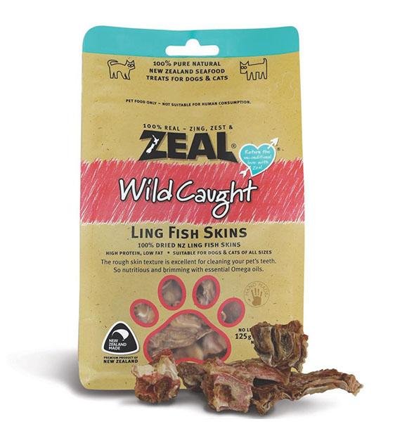 Zeal Free Range Air Dried Ling Fish Skins Cat and Dog Treats