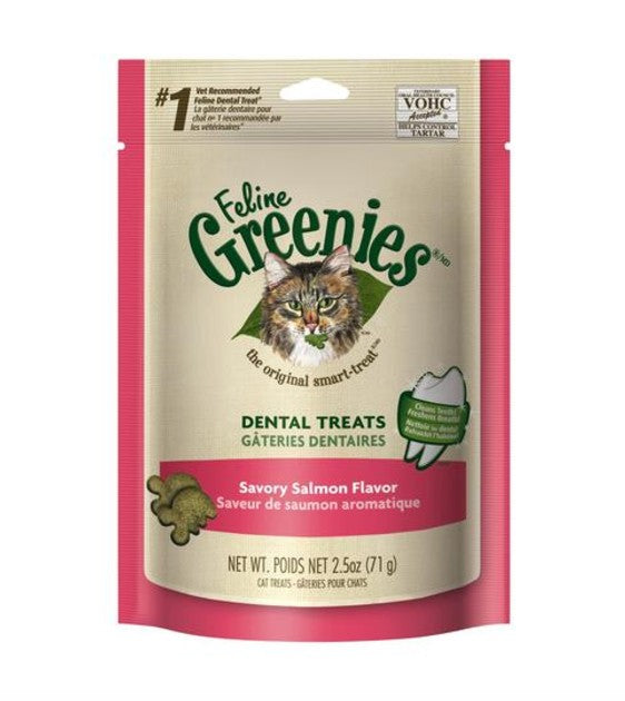 Greenies Savory Salmon Flavor Dental Cat Treats