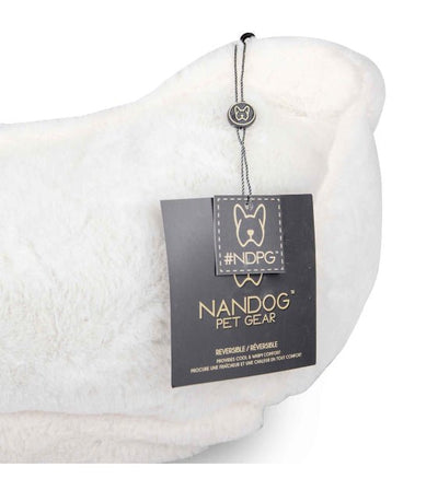 Nandog Pet Gear Cloud Reversible Bed (Ivory) for Dogs and Cats - Good Dog People™