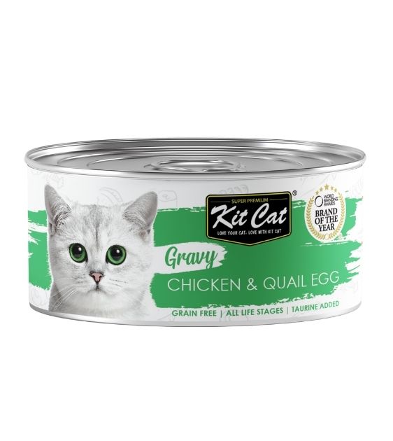 Kit Cat Gravy (Chicken & Quail Egg) Grain Free Canned Wet Cat Food