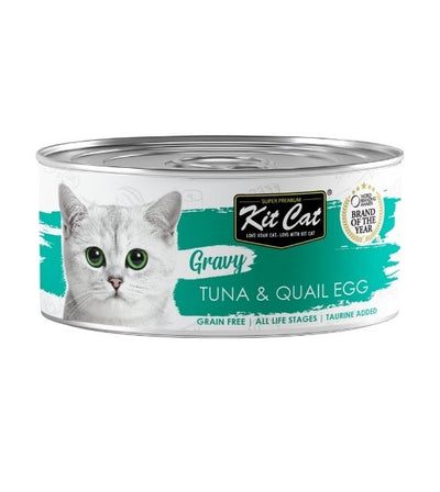 Kit Cat Gravy (Tuna & Quail Egg) Grain Free Canned Wet Cat Food