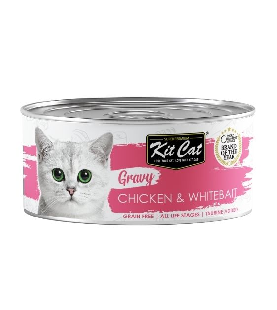 Kit Cat Gravy (Chicken & Whitebait) Grain Free Canned Wet Cat Food