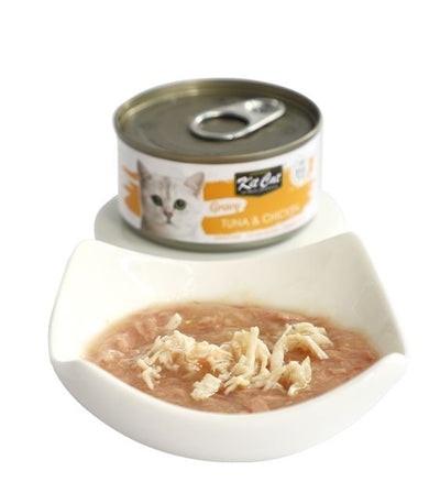 Kit Cat Gravy (Tuna & Chicken) Grain Free Canned Wet Cat Food