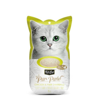 Kit Cat Purr Puree Chicken & Fiber (Hairball) Cat Treat