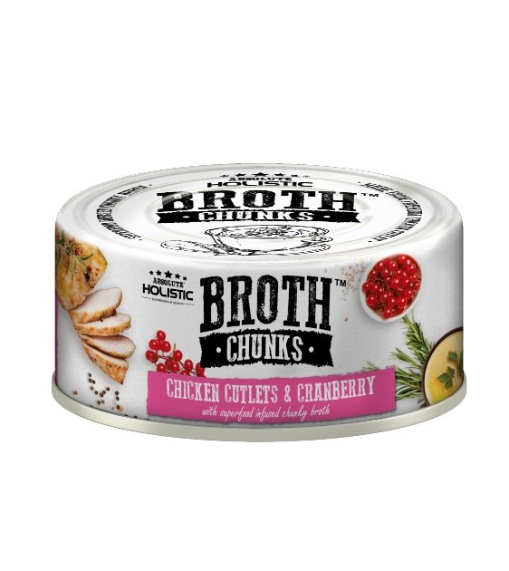 40% OFF: Absolute Holistic Broth Chunks (Chicken Cutlets & Cranberry) Wet Cat & Dog Food - Good Dog People™