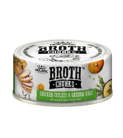 40% OFF: Absolute Holistic Broth Chunks (Chicken Cutlets & Garden Vegs) Wet Cat & Dog Food - Good Dog People™
