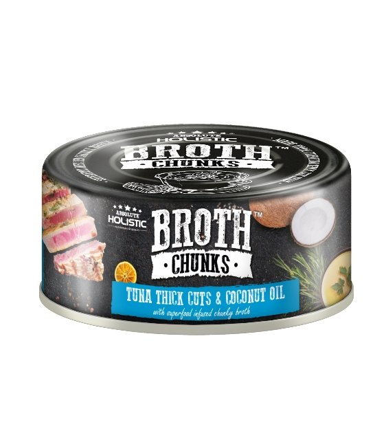 40% OFF: Absolute Holistic Broth Chunks (Tuna Thick Cuts & Coconut Oil) Wet Cat & Dog Food - Good Dog People™