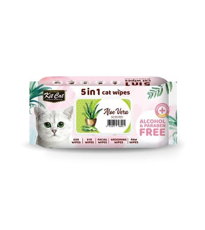 Kit Cat 5 In 1 Cat Wipes (Aloe Vera)