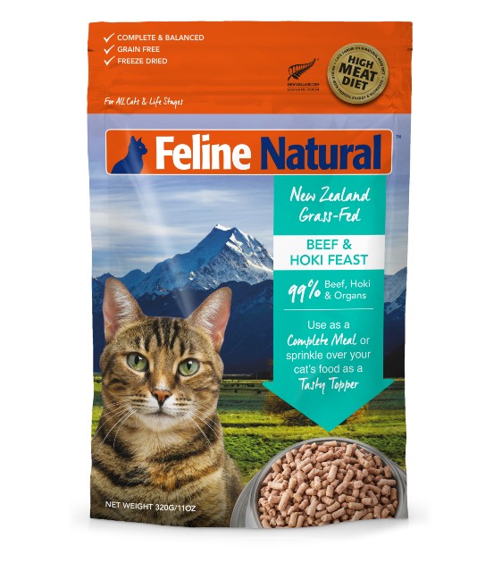 Feline Natural Freeze Dried Raw Beef & Hoki Feast Cat Food 