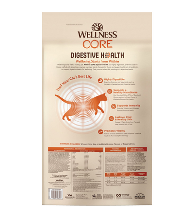 Wellness CORE Digestive Health with Wholesome Grains Chicken Recipe (Chicken & Rice) Dry Cat Food