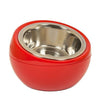 Hing Designs UK Made Non-Slip Stainless Steel Single Cat & Dog Bowl (Red) ?id=11491301097549