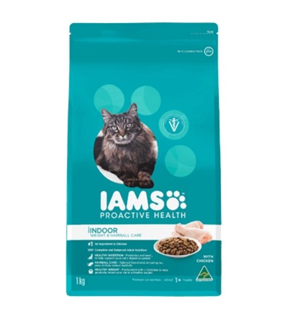 IAMS ProActive Health Adult Indoor Weight & Hairball Care Dry Cat Food