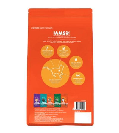 IAMS ProActive Health Healthy Adult with Ocean Fish Dry Cat Food - back