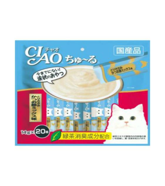Ciao Churu Chicken Fillet & Sliced Bonito (Pack of 20) Cat Treats-CIS193