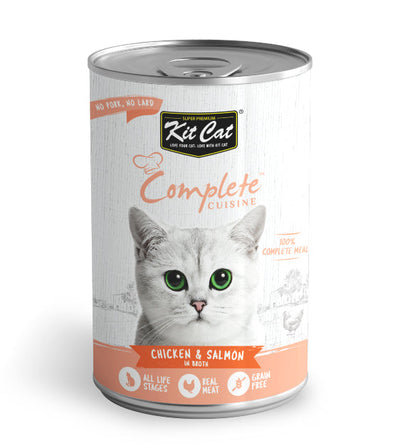 Kit Cat Complete Cuisine Chicken & Salmon In Broth Cat Food