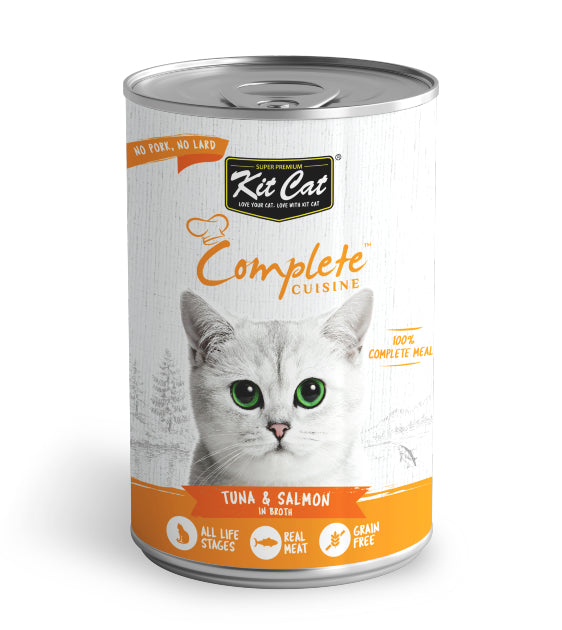 Kit Cat Complete Cuisine Tuna & Salmon In Broth Cat Food