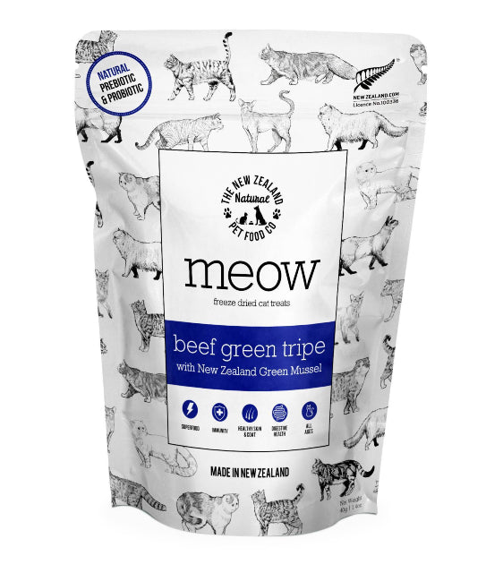 MEOW Beef Green Tripe Freeze Dried Cat Treats