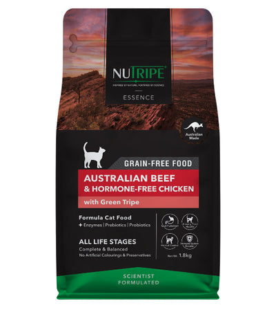 NUTRIPE Essence Grain-Free Australian Beef & Hormone-Free Chicken with Green Tripe Formula Cat Food