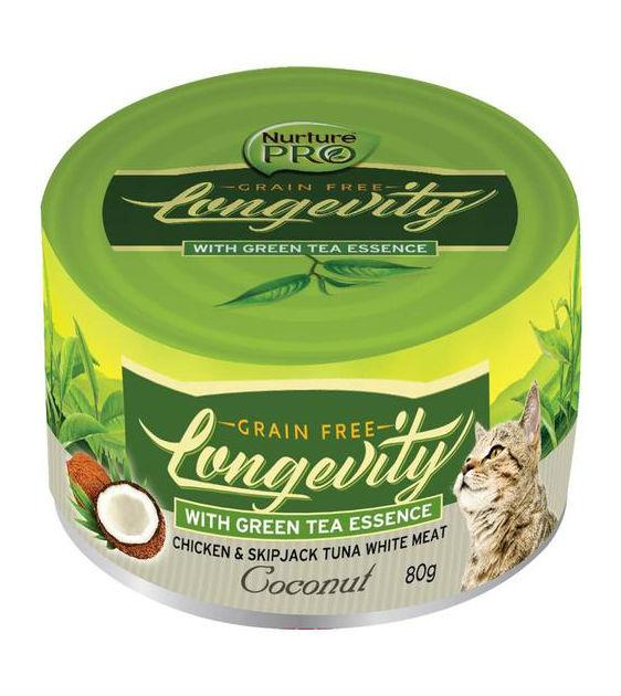 Nurture Pro Longevity Chicken & Skipjack Tuna Meat With Coconut & Green Tea Essence Wet Cat Food