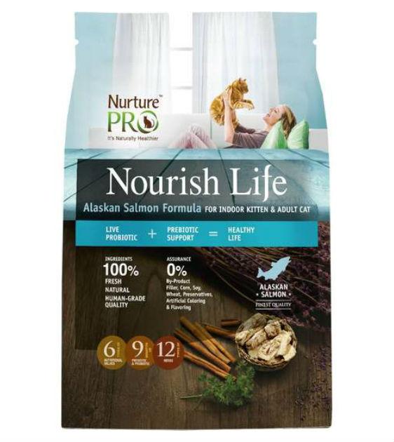 Nurture Pro Nourish Life Alaskan Salmon Formula for Indoor Kitten & Adult Dry Cat Food
