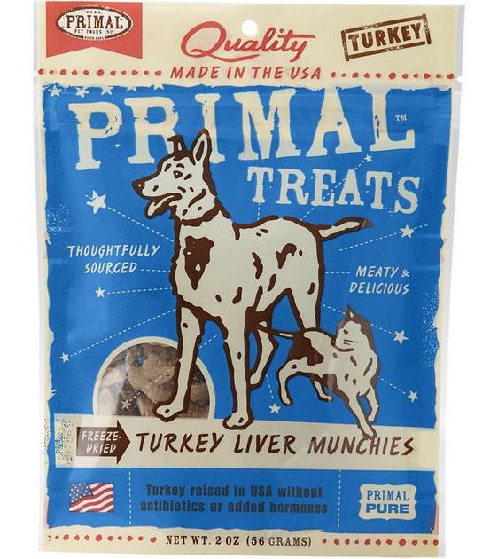 Primal Freeze Dried Turkey Liver Munchies Cat & Dog Treats