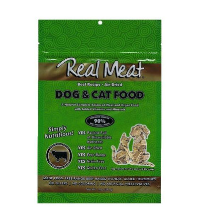 The Real Meat Air Dried Beef Dog & Cat Food 14 oz