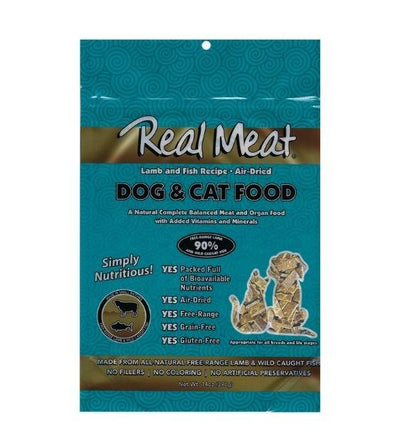 The Real Meat Air Dried Lamb & Fish Dog & Cat Food 14oz