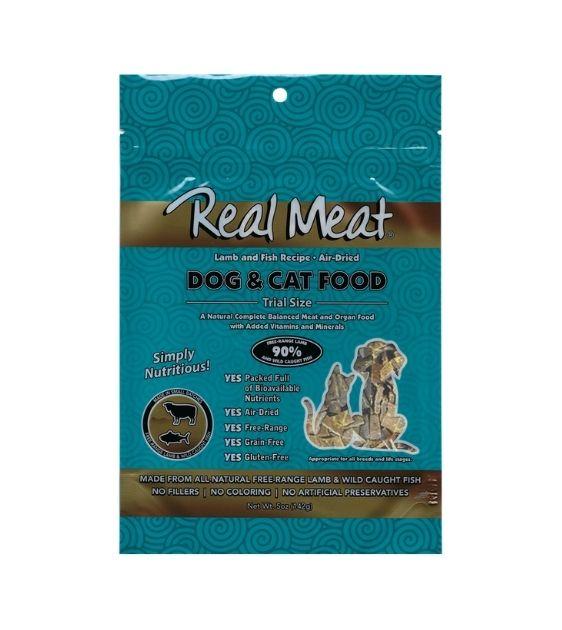 The Real Meat Air Dried Lamb & Fish Dog & Cat Food 5oz