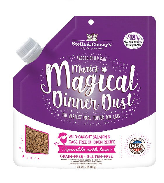 Stella & Chewy's Marie's Magical Dinner Dust (Salmon & Cage Free Chicken) Freeze Dried Raw Cat Food Topper