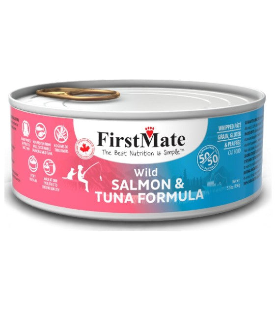 FirstMate 50/50 Wild Salmon & Wild Tuna Formula Grain Free Wet Cat Food