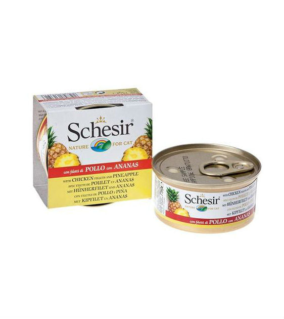 Schesir Chicken Fillets and Pineapple Wet Cat Food