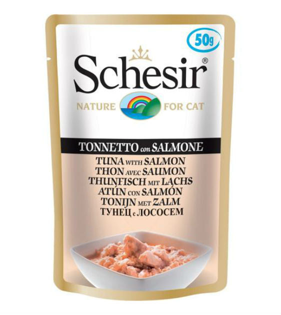 Schesir Tuna with Salmon Pouch Wet Cat Food