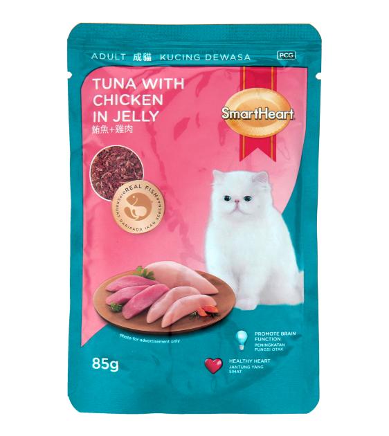 SmartHeart Tuna with Chicken in Jelly Wet Pouch Food for Cats