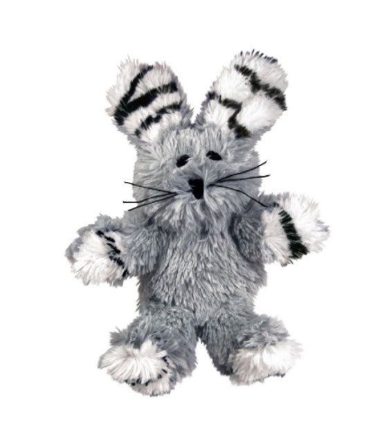 Kong Softies Fuzzy Bunny Cat Toy (Grey)