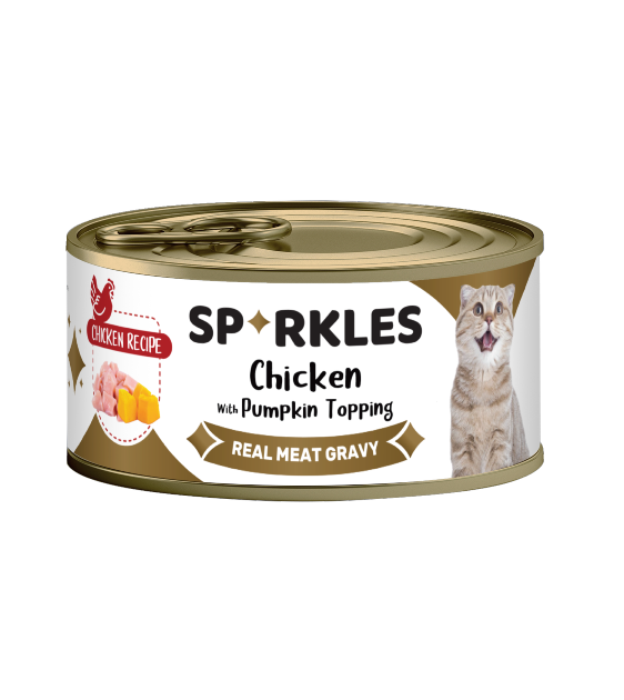 Sparkles Colours Chicken with Pumpkin Topping Canned Wet Cat Food